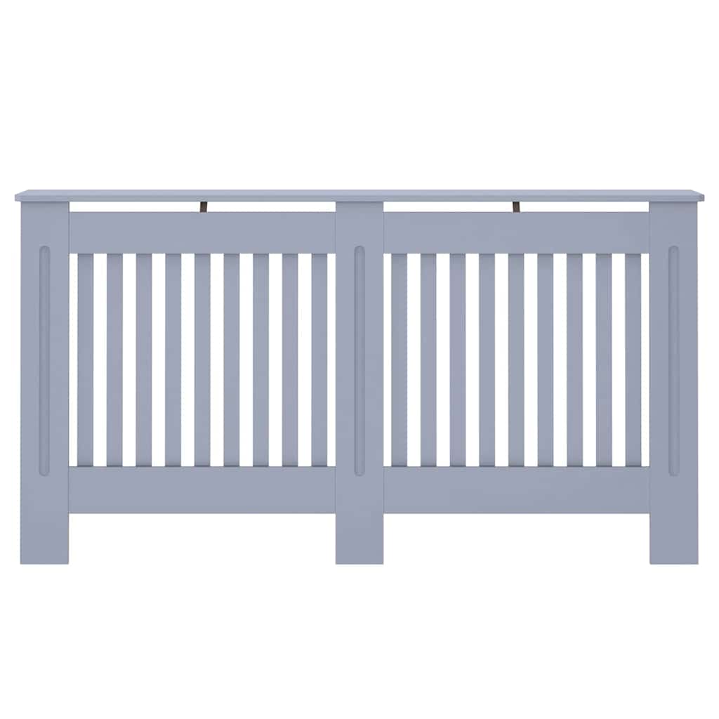 Heizkörperabdeckung 2 pcs Grau 152 x 19 x 81,5 cm Holzwerkstoff