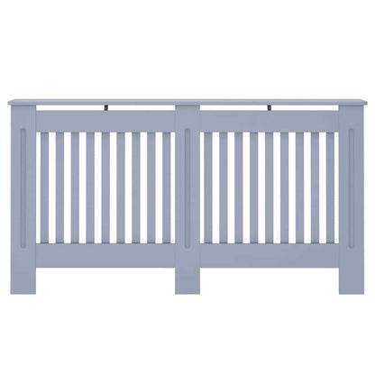 Heizkörperabdeckung 2 pcs Grau 152 x 19 x 81,5 cm Holzwerkstoff