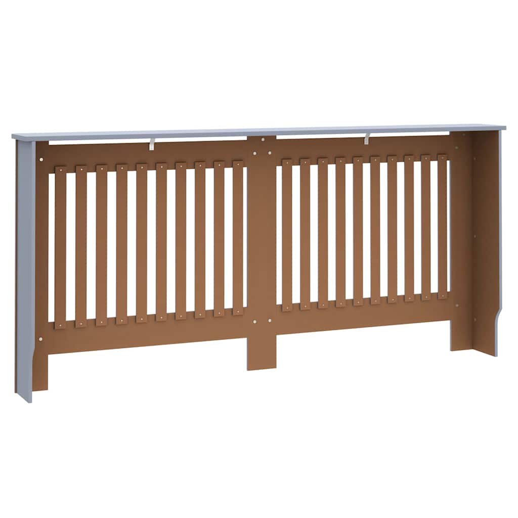 Heizkörperabdeckung 2 pcs Grau 172 x 19 x 81,5 cm Holzwerkstoff
