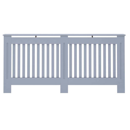 Heizkörperabdeckung 2 pcs Grau 172 x 19 x 81,5 cm Holzwerkstoff