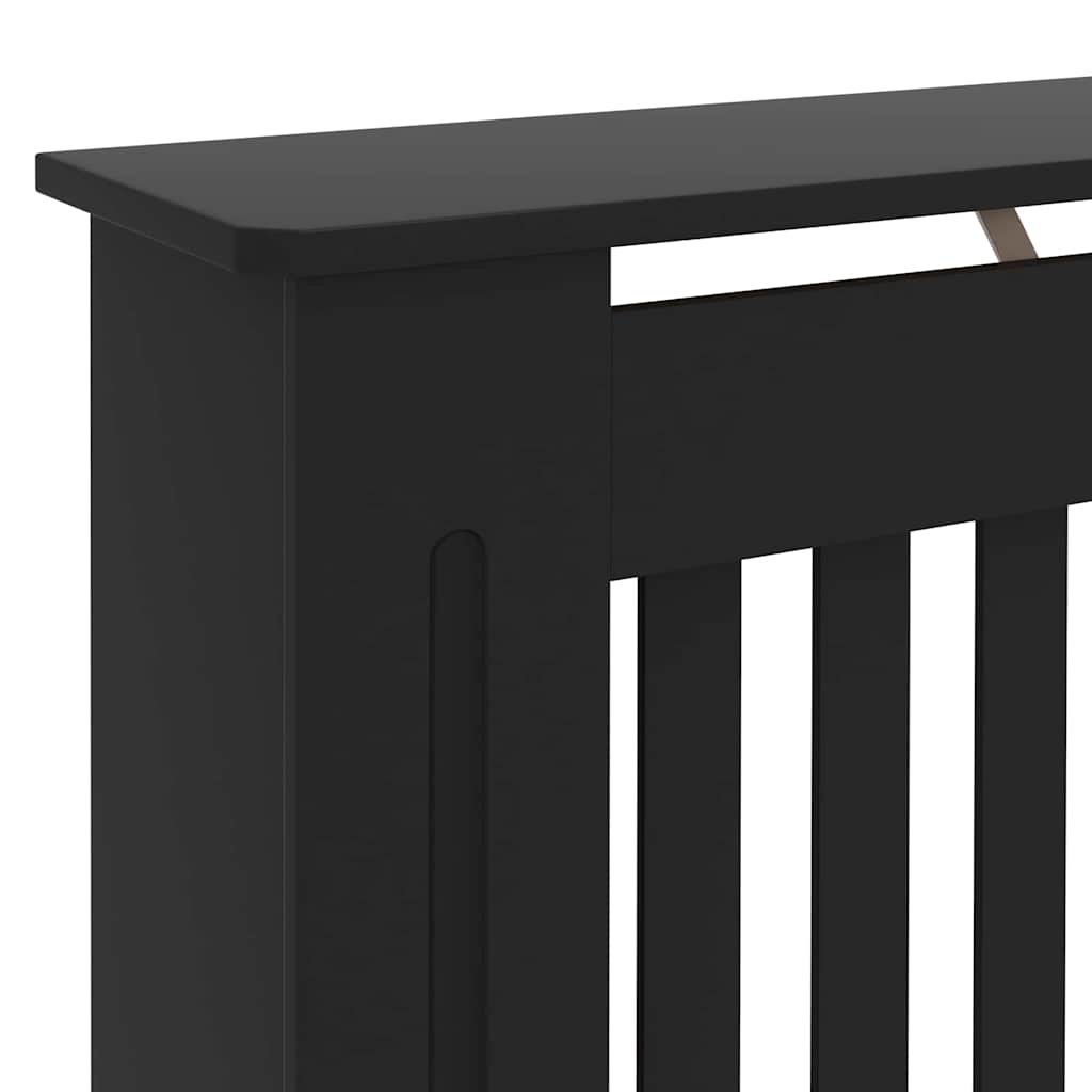 Heizkörperabdeckung 2 pcs Schwarz 172 x 19 x 81,5 cm