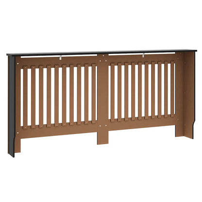 Heizkörperabdeckung 2 pcs Schwarz 172 x 19 x 81,5 cm