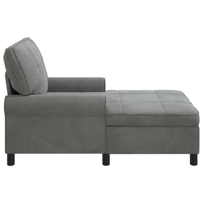 Lounge-Liege mit Kissen Dunkelgrau 91 x 157 x 91 cm Samt