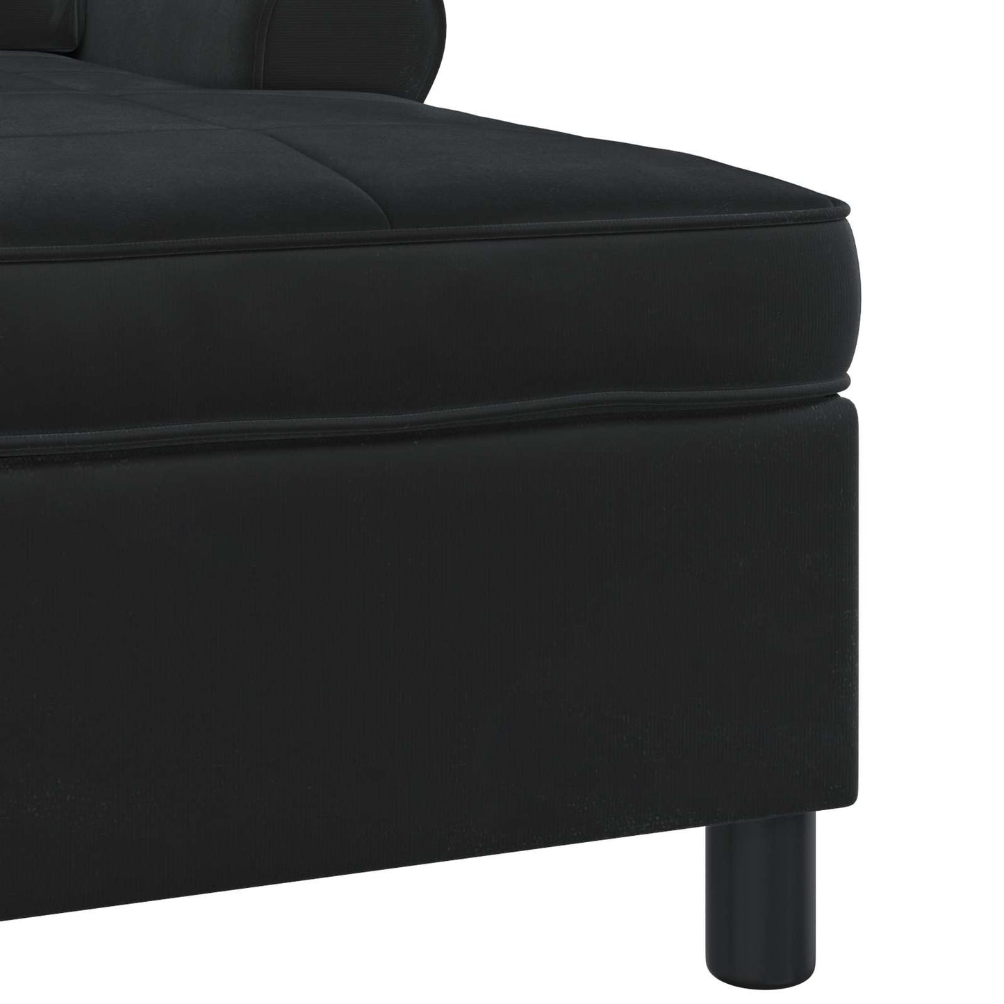 Lounge-Liege mit Kissen Schwarz 91 x 157 x 91 cm Samt