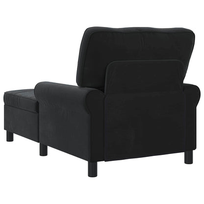 Lounge-Liege mit Kissen Schwarz 91 x 157 x 91 cm Samt