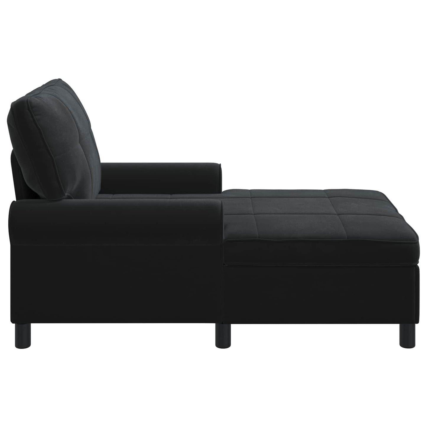 Lounge-Liege mit Kissen Schwarz 91 x 157 x 91 cm Samt