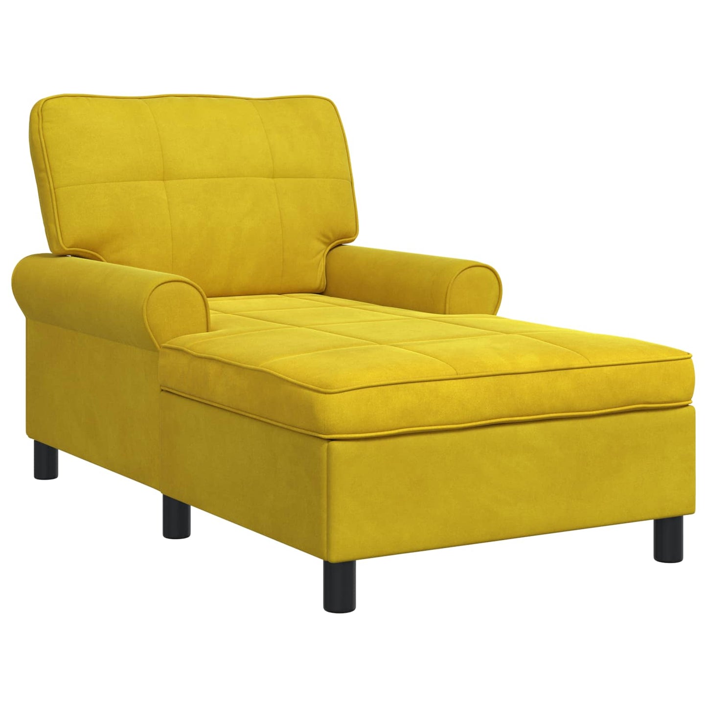 Lounge-Liege mit Kissen Gelb 91 x 157 x 91 cm Samt