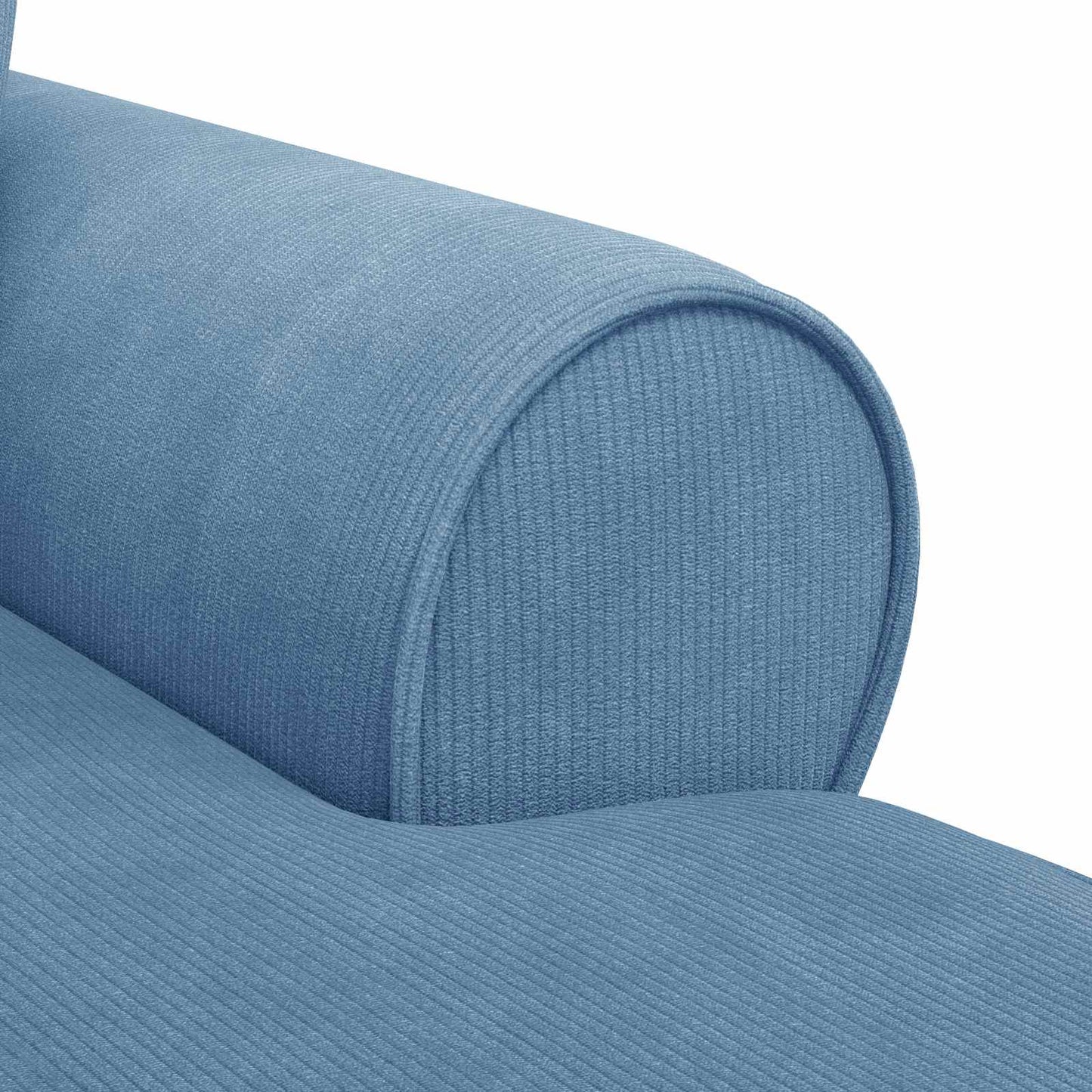 Chaise Lounge mit Rock mit Kissen 3 pcs Blau Cordstoff