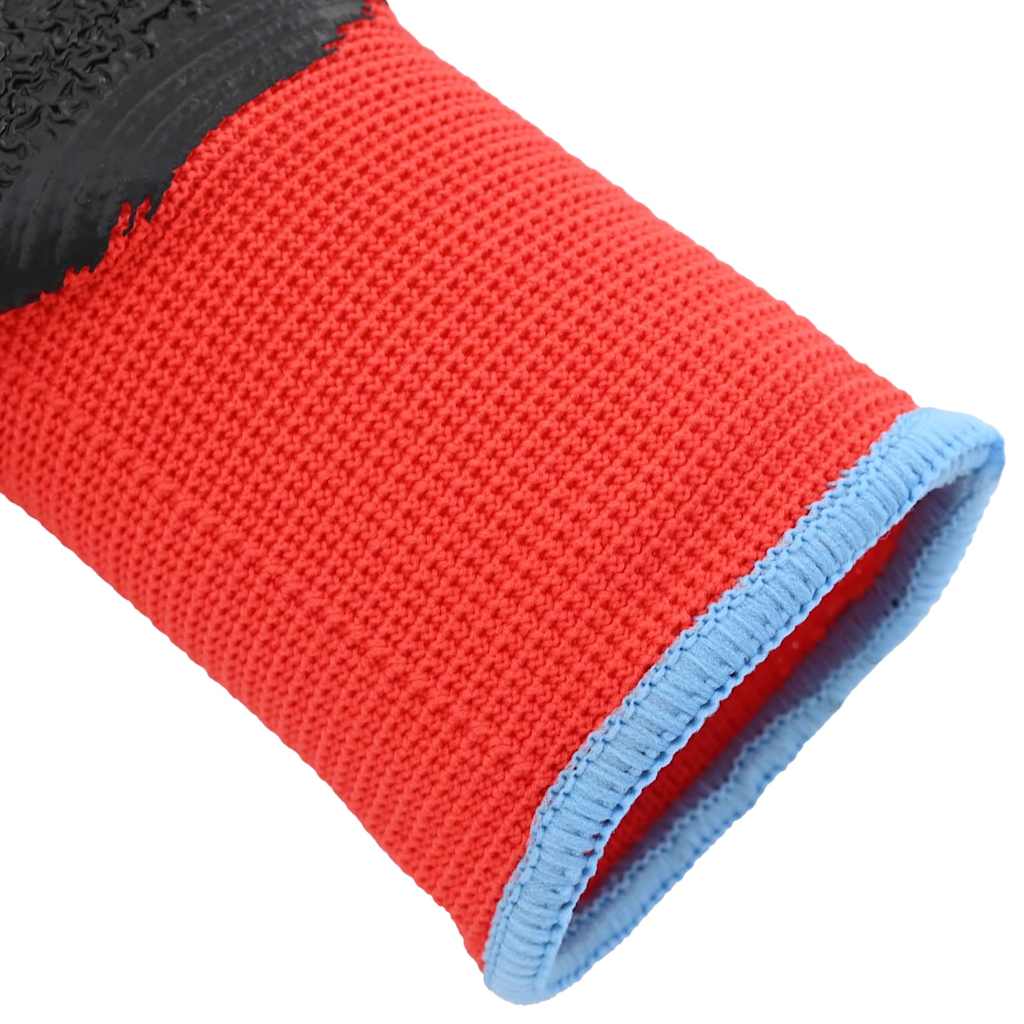 Arbeitshandschuhe 24 pcs Rot und Schwarz 9 / l Latexbeschichtung