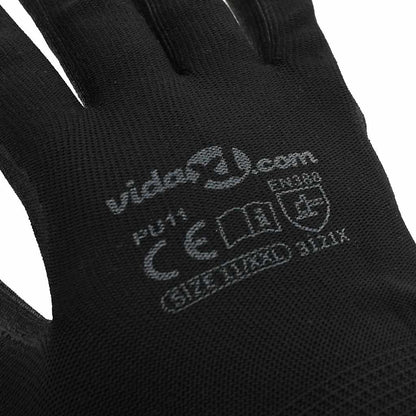 Arbeitshandschuhe 24 pcs Schwarz 11 / XXL Polyester