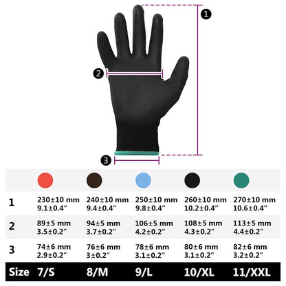 Arbeitshandschuhe 24 pcs Schwarz 11 / XXL Polyester