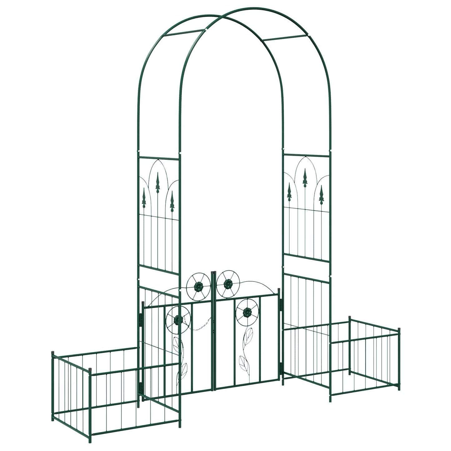 Gartenbogen mit Schloss Grün 203 x 50 x 218 cm