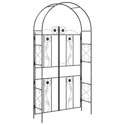 Gartenbogen Uni Schwarz 115 x 37 x 226 cm