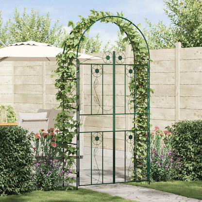 vidaXL Gartenbogen Uni Grün 115 x 37 x 226 cm