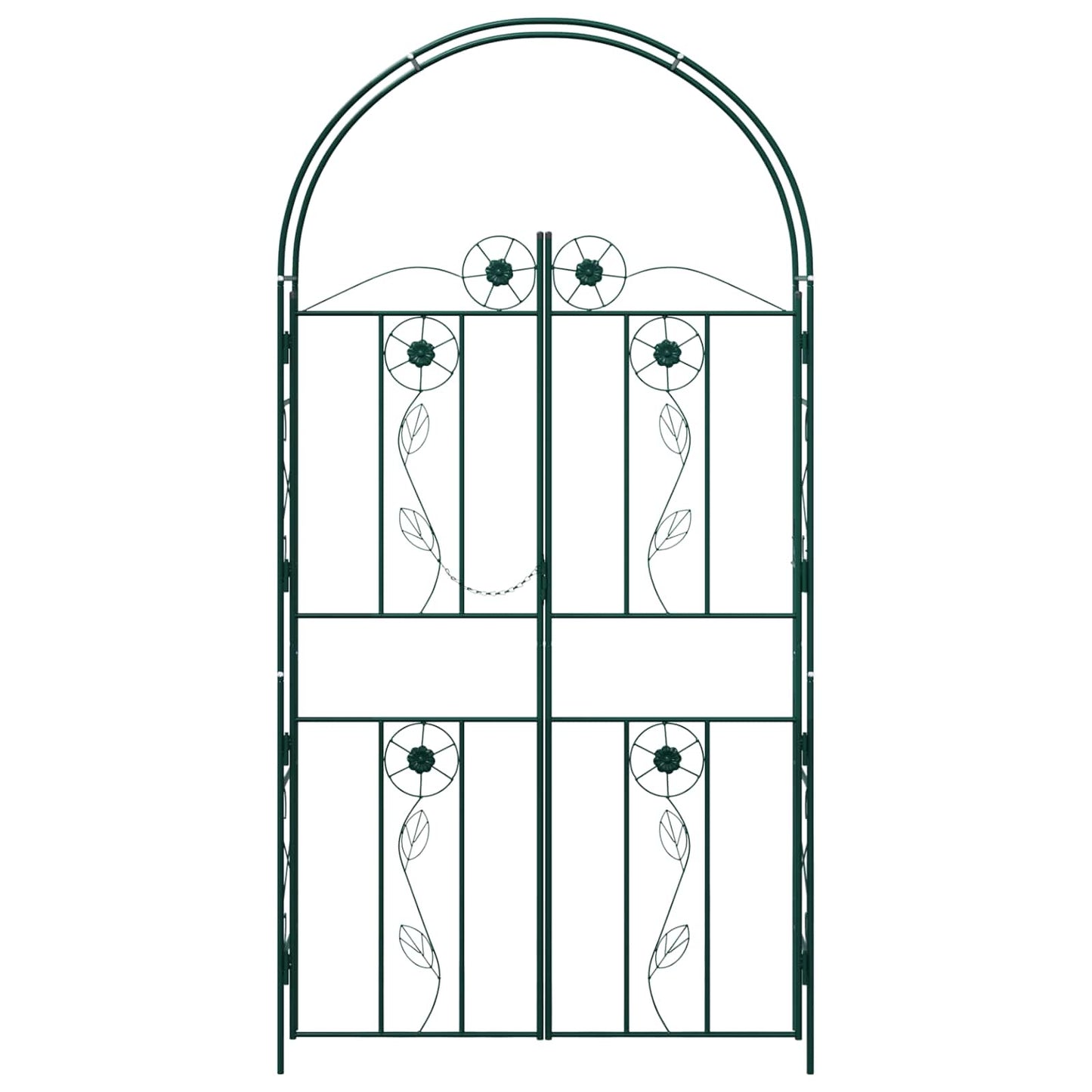 vidaXL Gartenbogen Uni Grün 115 x 37 x 226 cm
