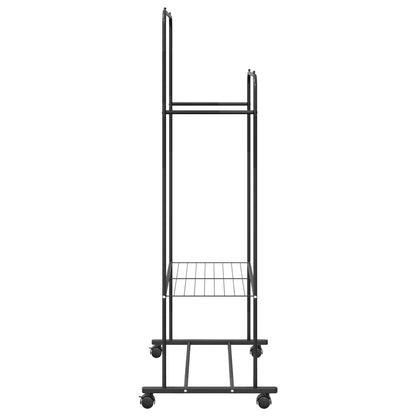 Kleiderständer mit Regal Mit Rad Schwarz 80 x 53 x 156 cm