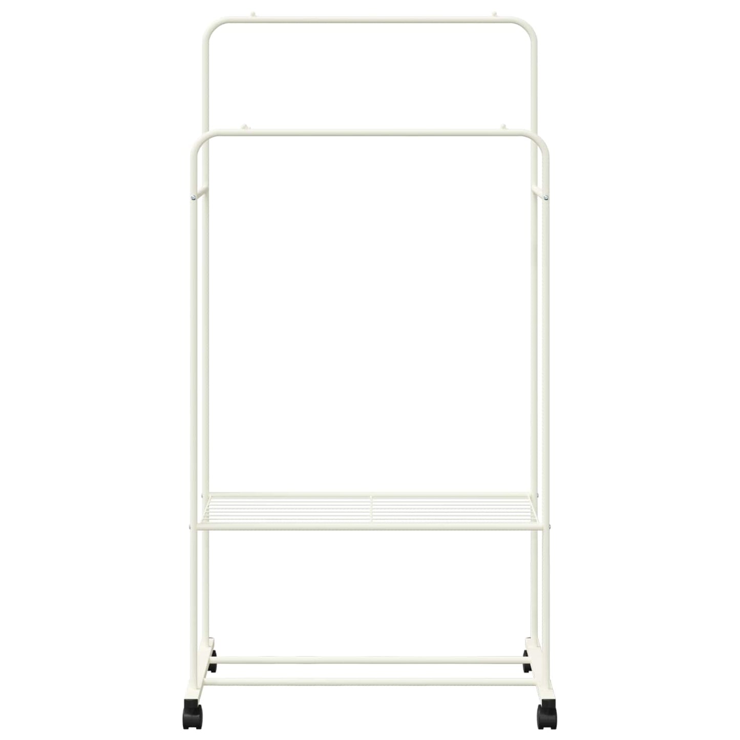 Kleiderständer mit Regal Mit Rad Weiß 80 x 53 x 156 cm