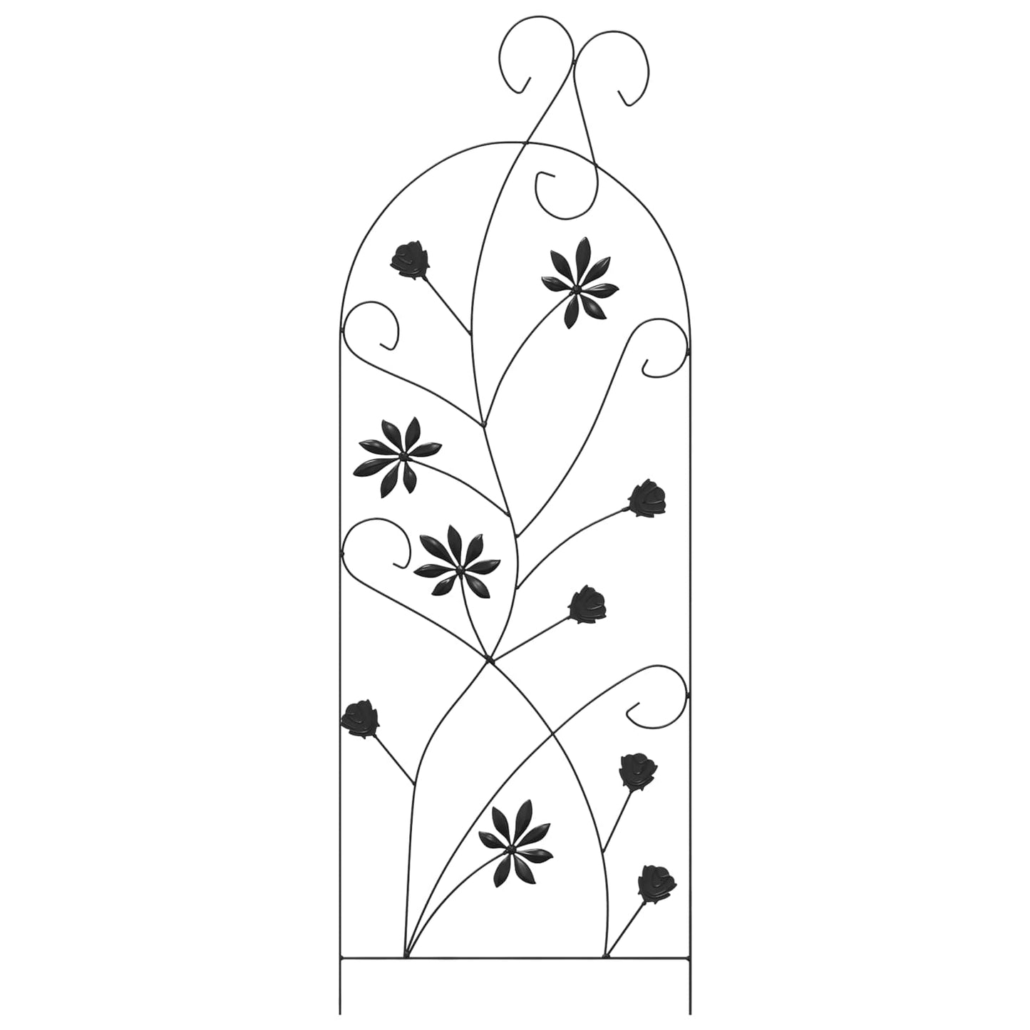 Gartenzaun mit Schloss 3 pcs Schwarz 112 x 39,5 cm Stahl