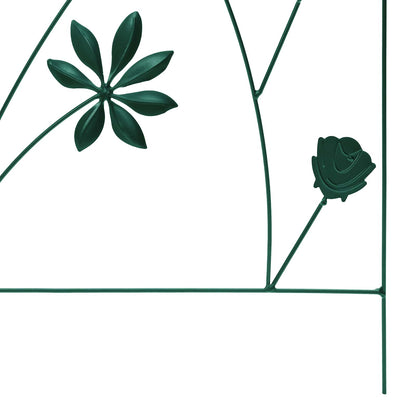 Gartenzaun 3 pcs Grün 112 x 39,5 cm Stahl