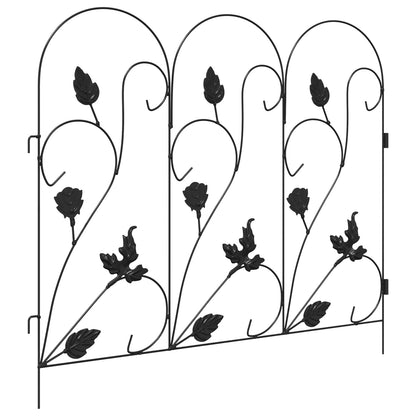 Gartenzaun Spalier Schwarz 307 x 54,5 x 0,3 cm