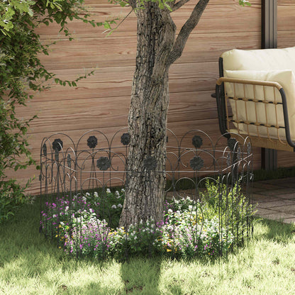 Gartenzaun Spalier Schwarz 305,5 x 55,5 x 0,3 cm