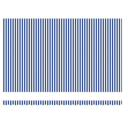 Einziehbare Markise Blau und Weiß 450 x 300 cm