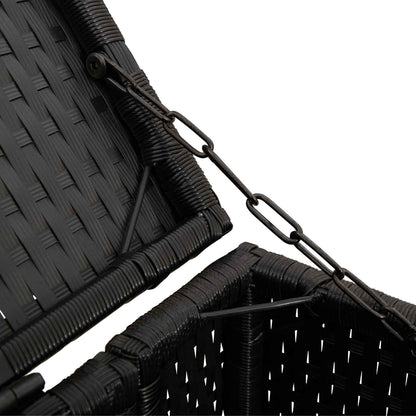 Mülltonnenbox 2 pcs Schwarz 65 x 80 x 115 cm Polyethylen