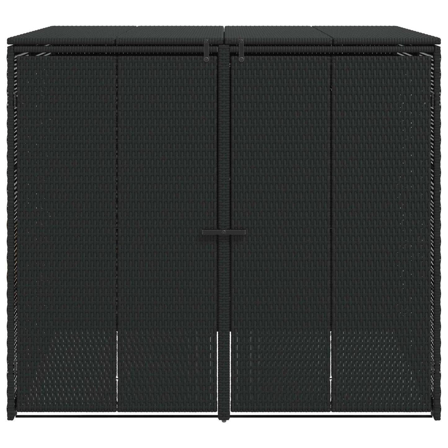 Mülltonnenbox 2 pcs Schwarz 65 x 80 x 115 cm Polyethylen