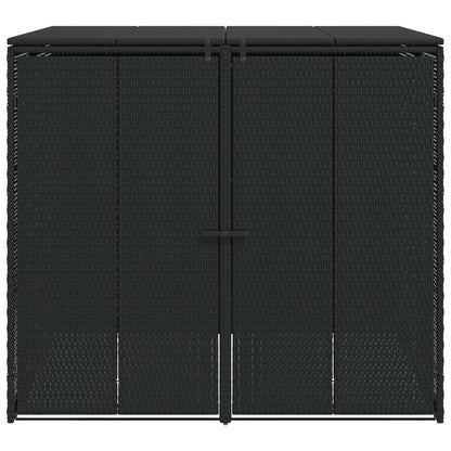 Mülltonnenbox 2 pcs Schwarz 65 x 80 x 115 cm Polyethylen