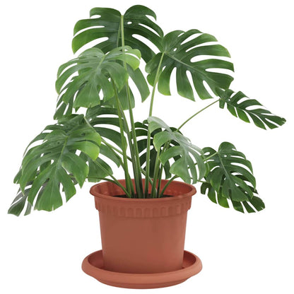 Blumentöpfe 24 pcs Ziegelrot Ø 12,5 x 10 cm Kunststoff