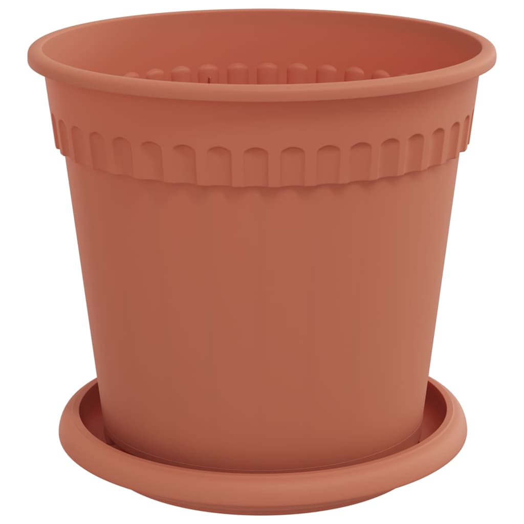 vidaXL Blumentöpfe 24 pcs Ziegelrot Ø 17 x 14 cm Kunststoff