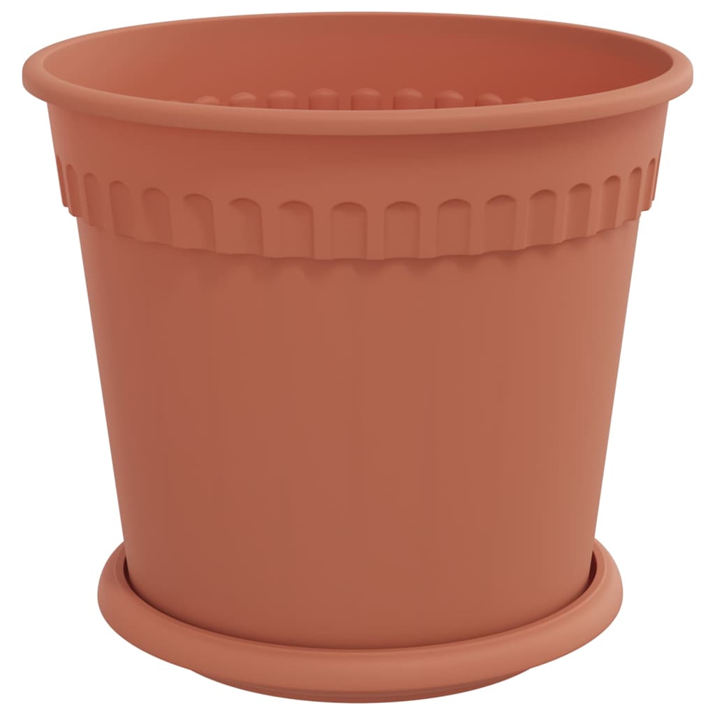 vidaXL Blumentöpfe 24 pcs Ziegelrot Ø 19 x 16 cm Kunststoff