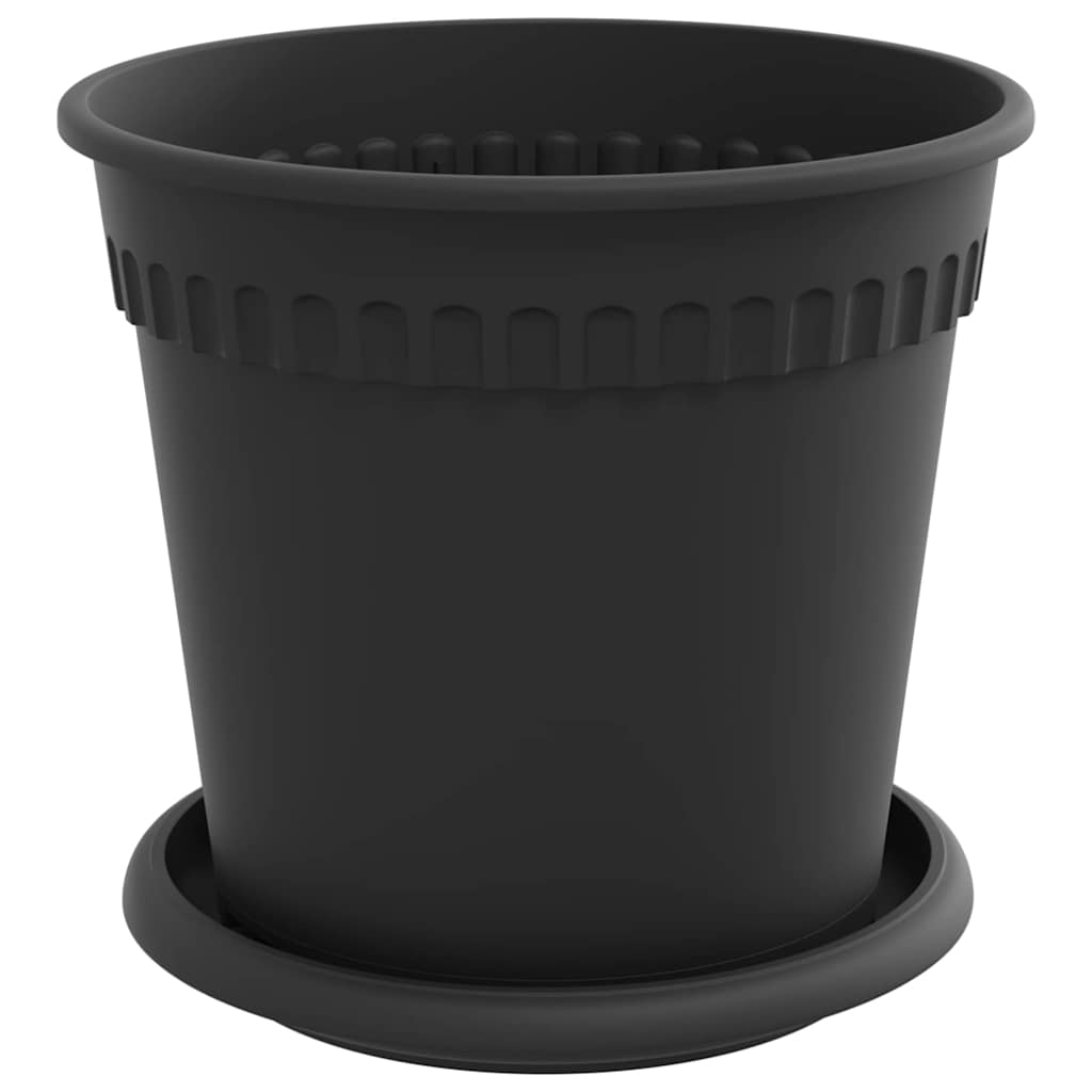 vidaXL Blumentöpfe 24 pcs Schwarz Ø 17 x 14 cm Kunststoff