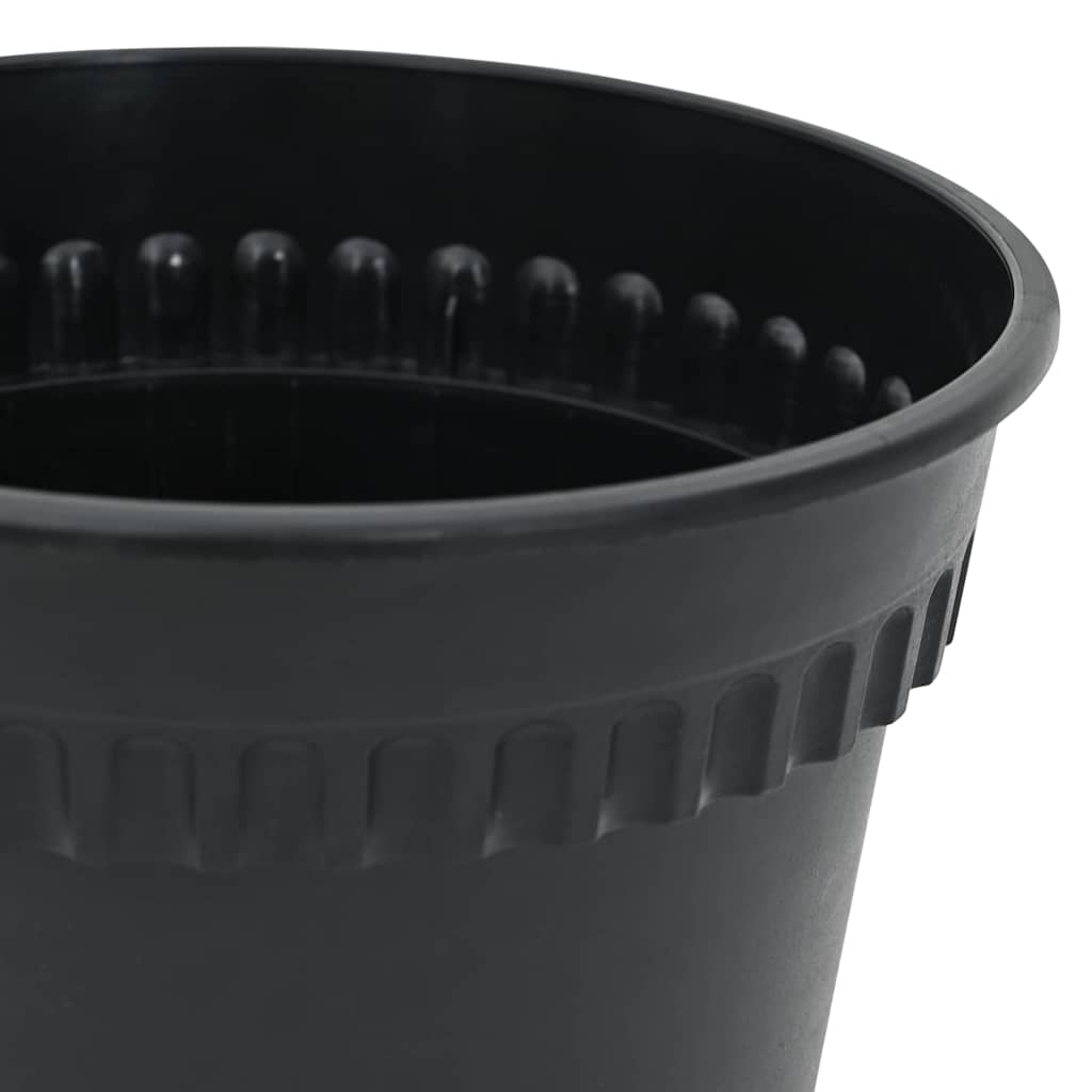 vidaXL Blumentöpfe 24 pcs Schwarz Ø 19 x 16 cm Kunststoff
