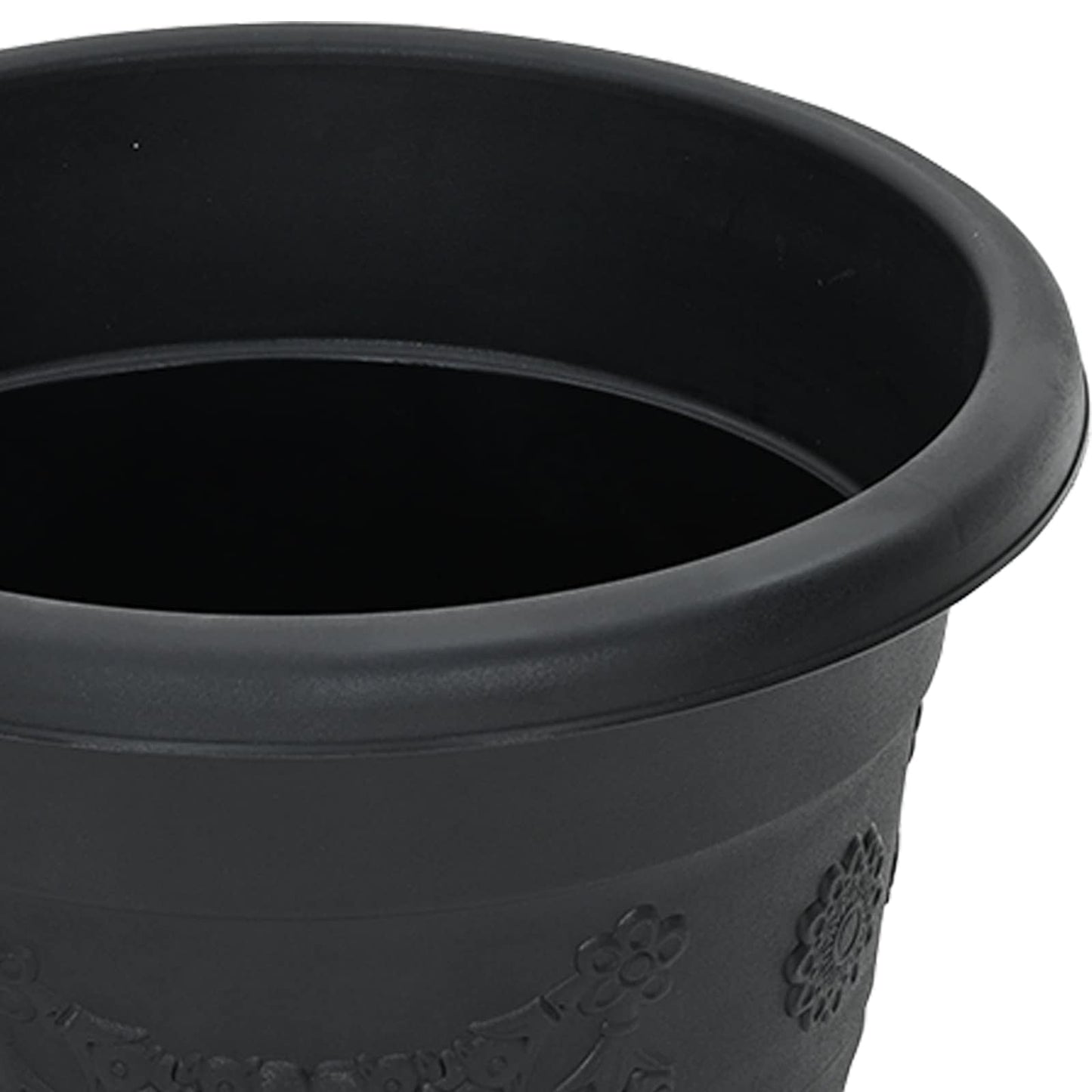 vidaXL Blumentöpfe 24 pcs Schwarz Ø 26 x 21,5 cm Kunststoff