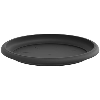 vidaXL Blumentöpfe 24 pcs Schwarz Ø 26 x 21,5 cm Kunststoff