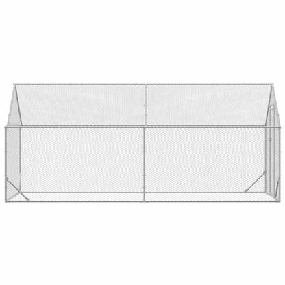 Hühnerkäfig Silber 400 x 170 x 177 cm Verzinkter Stahl