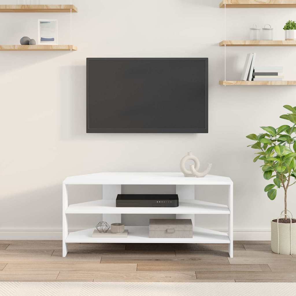 vidaXL EckTVSchrank Weiß 102x40,5x45cm Holzwerkstoff