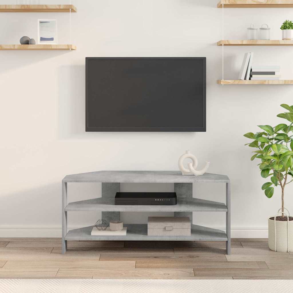 vidaXL EckTVSchrank Beton Grau 102x40,5x45cm Holzwerkstoff