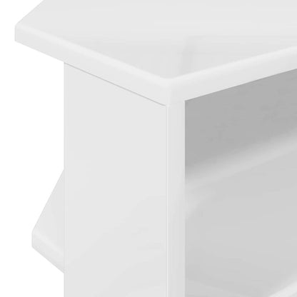vidaXL EckTVSchrank Hochglanz Weiß 102x40,5x45cm Holzwerkstoff