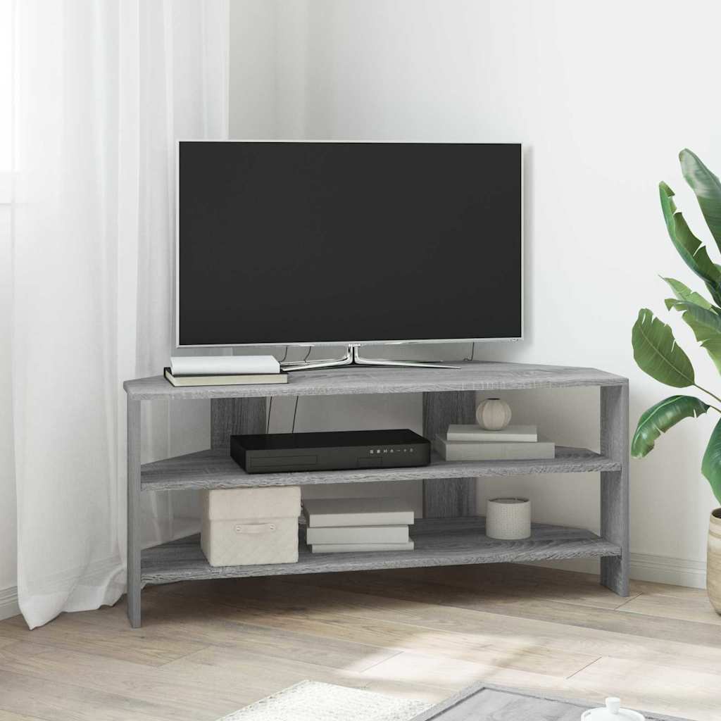 vidaXL EckTVSchrank Graues Sonoma 102x40,5x45cm Holzwerkstoff