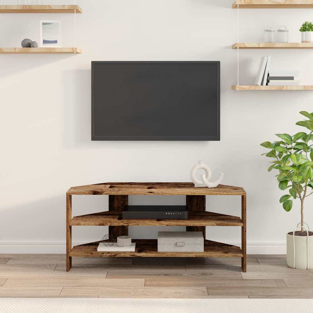 vidaXL EckTVSchrank Altholz 102x40,5x45cm Holzwerkstoff