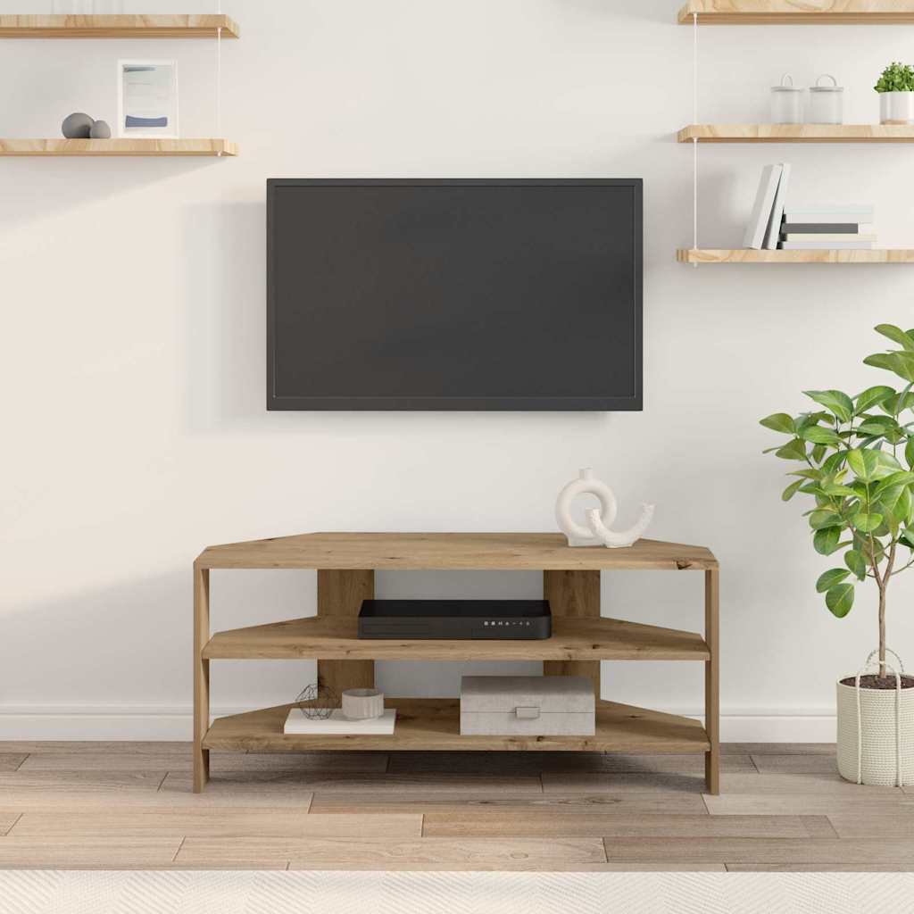 vidaXL EckTVSchrank Artisan-Eiche 102x40,5x45cm Holzwerkstoff