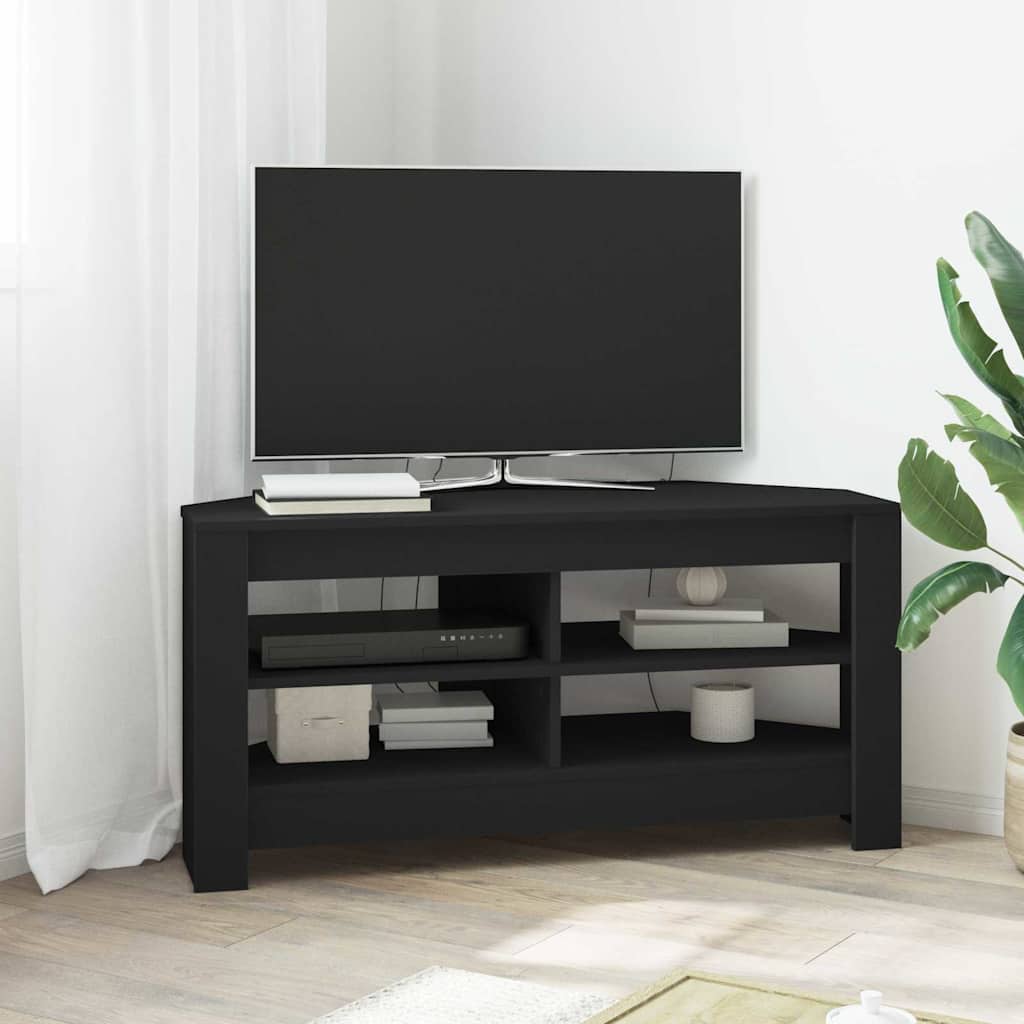 vidaXL EckTVSchrank Schwarz 102 x 40,5 x 45 cm Holzwerkstoff