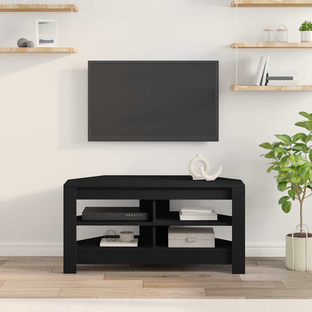 vidaXL EckTVSchrank Schwarz 102 x 40,5 x 45 cm Holzwerkstoff
