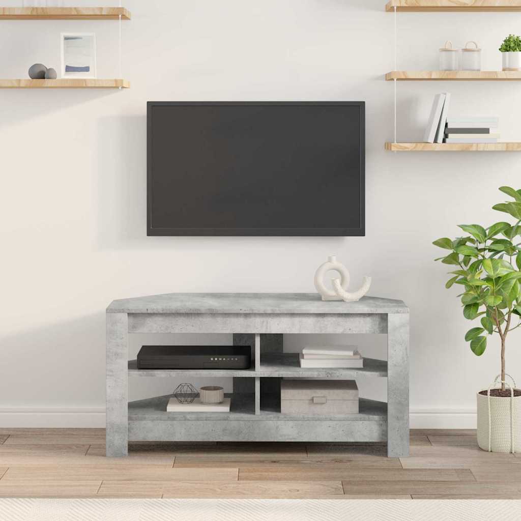 vidaXL EckTVSchrank Beton Grau 102 x 40,5 x 45 cm Holzwerkstoff