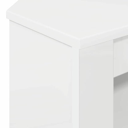 vidaXL EckTVSchrank Hochglanz Weiß 102 x 40,5 x 45 cm Holzwerkstoff