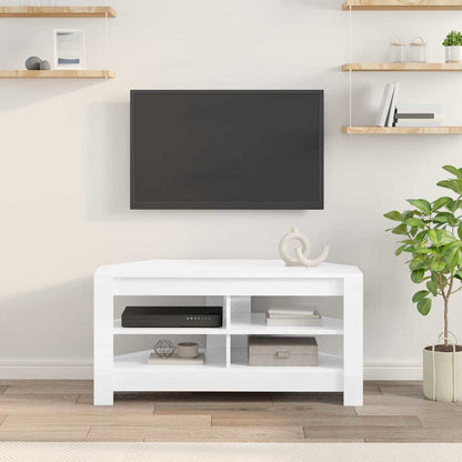 vidaXL EckTVSchrank Hochglanz Weiß 102 x 40,5 x 45 cm Holzwerkstoff