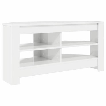vidaXL EckTVSchrank Hochglanz Weiß 102 x 40,5 x 45 cm Holzwerkstoff