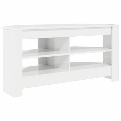 vidaXL EckTVSchrank Hochglanz Weiß 102 x 40,5 x 45 cm Holzwerkstoff